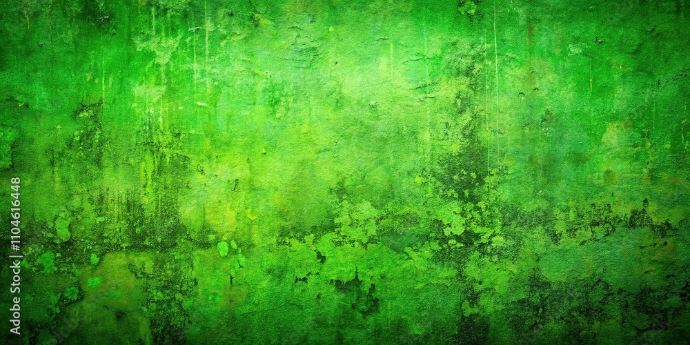 Obraz premium Green Grunge Abstract Wall Texture Background, Empty Space