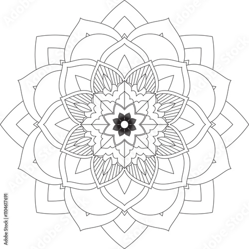 Vibrant mandala color book with simple, hand-drawn vector designs! Perfect for basic coloring, drawing, painting, and art lovers. Floral, geometric, symmetrical patterns for creativity and relaxation.