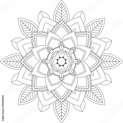 Vibrant mandala color book with simple, hand-drawn vector designs! Perfect for coloring, drawing, painting, and art lovers. Floral, geometric, symmetrical patterns for creativity and relaxation.
