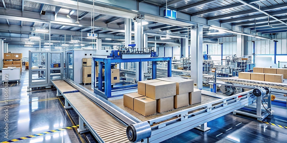 Modern Packaging Line Strapping Machine - Factory Technology Modern Packaging Line Strapping Machine - Factory Technology