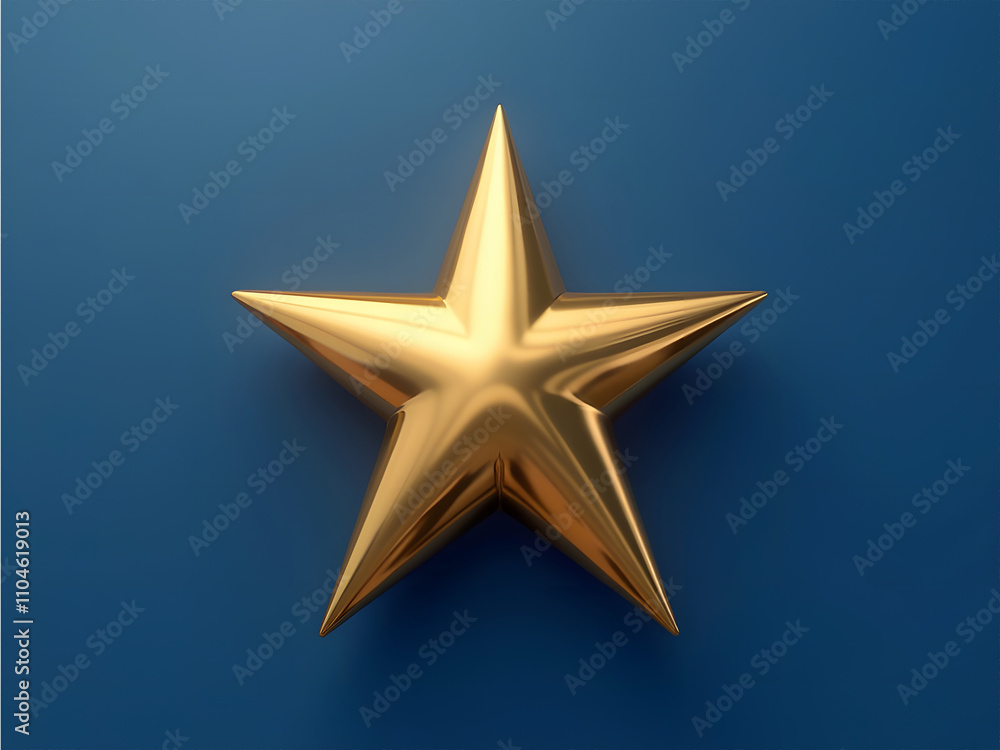 A star cut out with golden glow on a blue background. A star cut out with golden glow on a blue background.