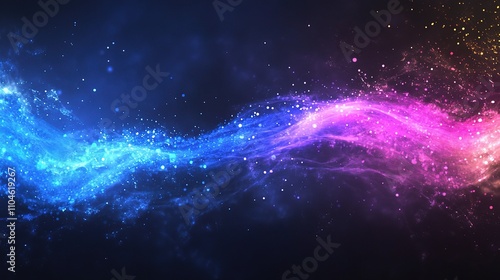 Wallpaper Mural Vibrant Abstract Light Waves in Blue and Pink Colorful Background Torontodigital.ca