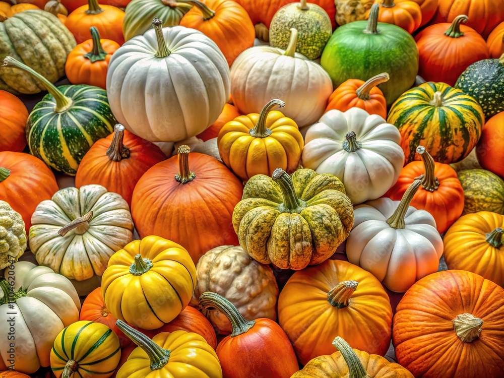 Vibrant Autumn Harvest: Pumpkins & Squash Vibrant Autumn Harvest: Pumpkins & Squash
