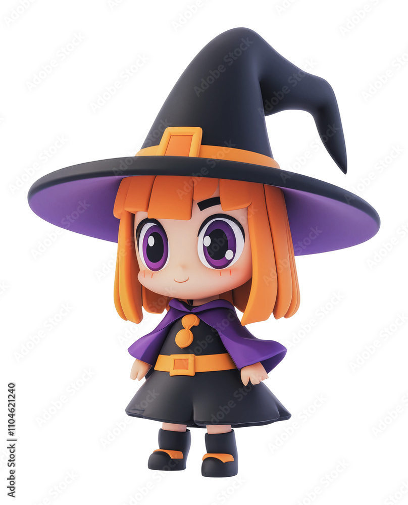Cute witch figurine with bright colors and details, cut out - stock png. Cute witch figurine with bright colors and details, cut out - stock png.
