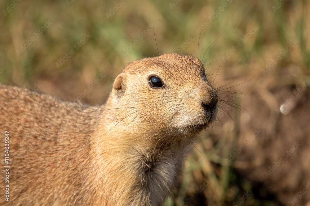 Fototapeta premium Portrait of a Black Tailed Prairie Dog