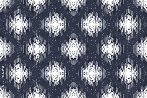 Seamless ethnic abstract pattern with black and white color, aborigines style ,design for fabric and printing business .