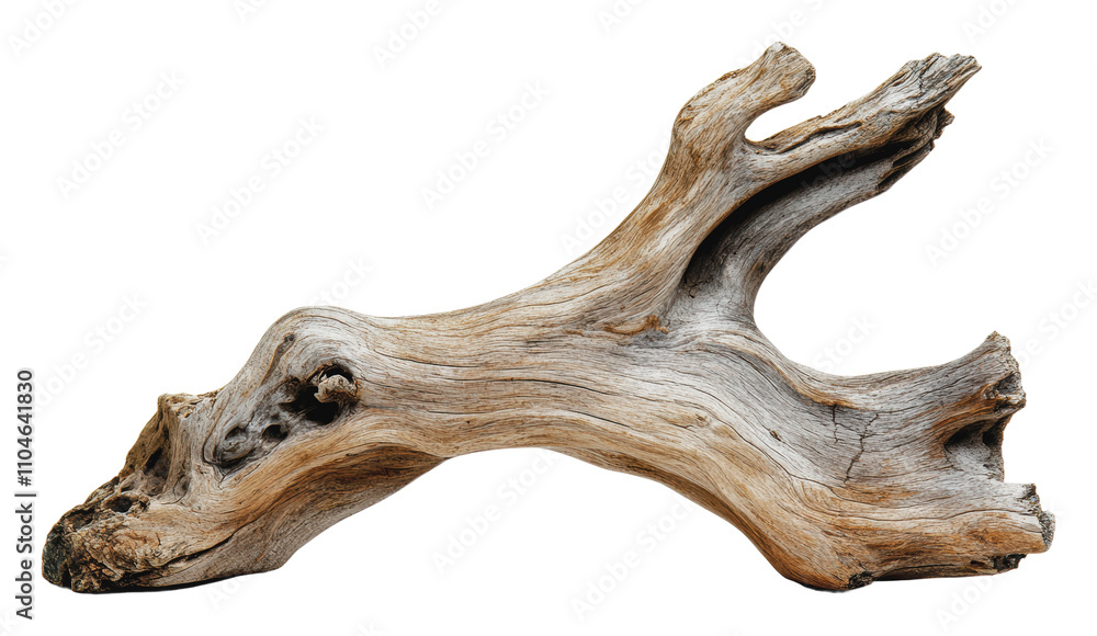 Weathered driftwood decor piece, cut out - stock png. Weathered driftwood decor piece, cut out - stock png.
