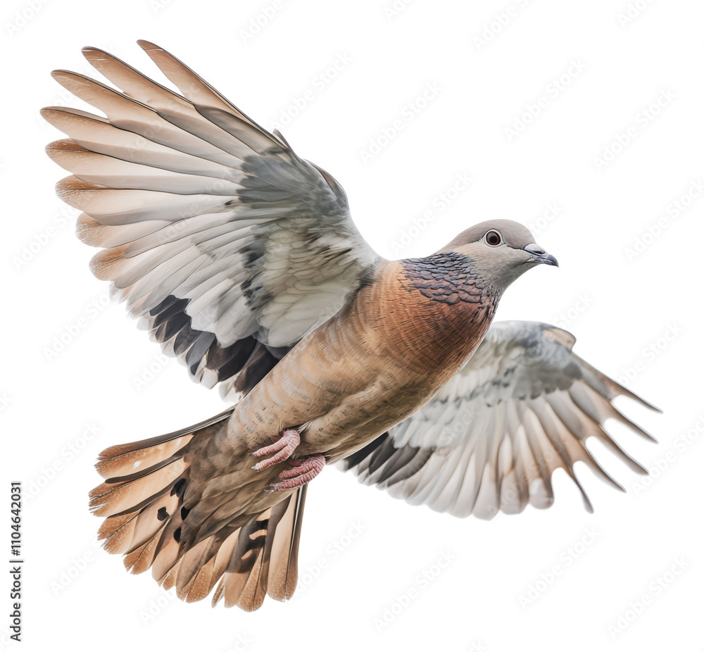 Bird in flight showcases wingspread and grace, cut out - stock png. Bird in flight showcases wingspread and grace, cut out - stock png.