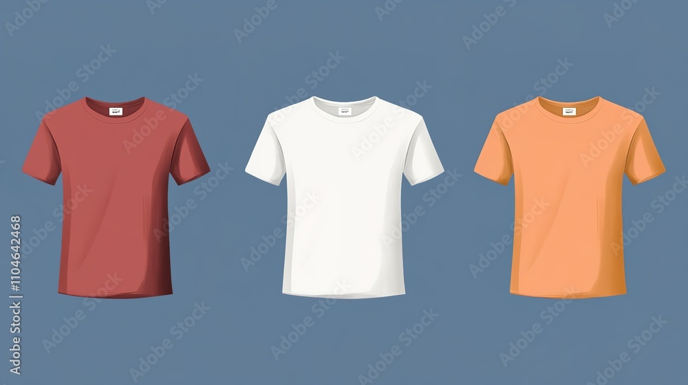 Variety of T-Shirt Mockups Showcasing Different Styles Variety of T-Shirt Mockups Showcasing Different Styles