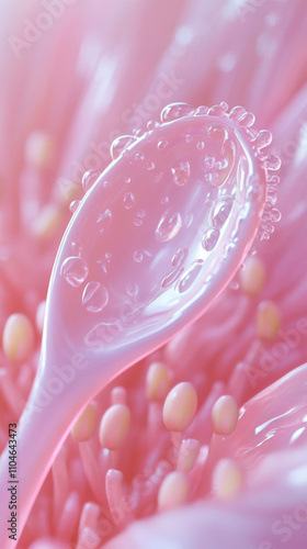 Pink Flower Nectar Spoon Macro Photography photo