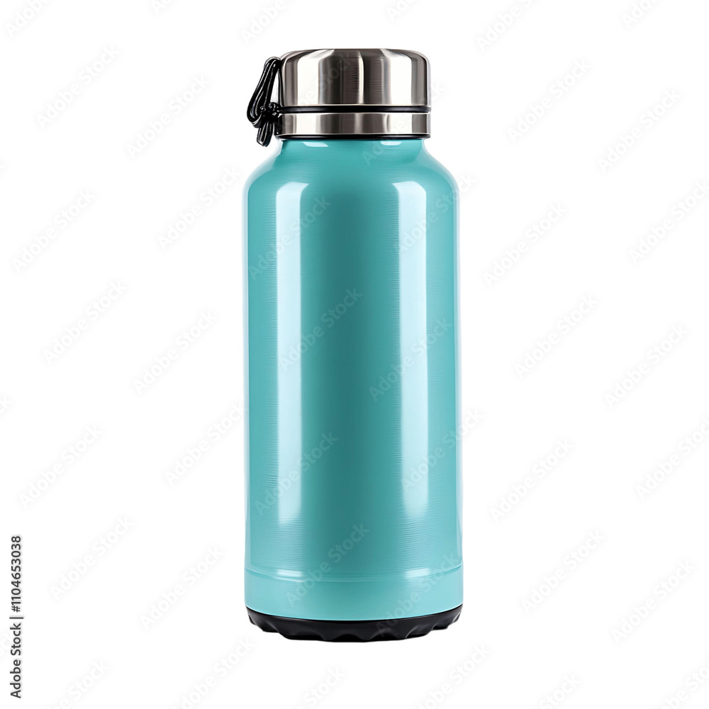 An insulated thermal bottle isolated on transparent background An insulated thermal bottle isolated on transparent background