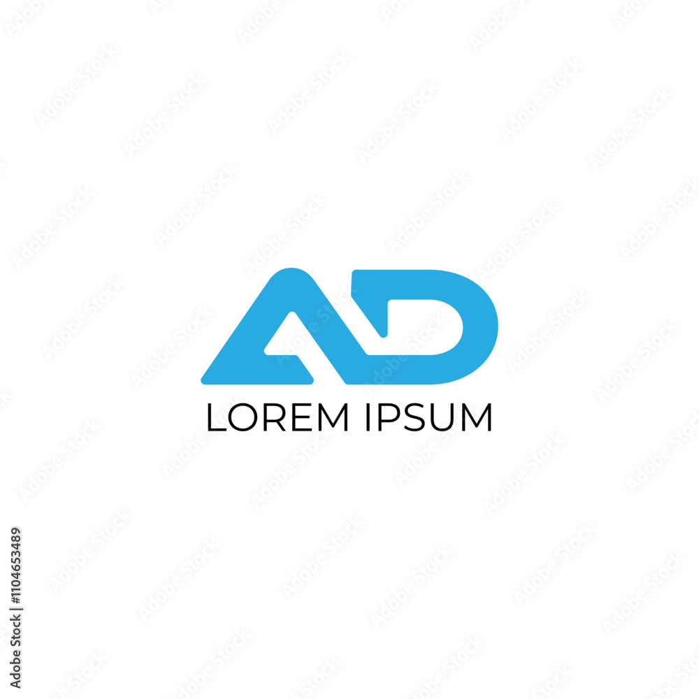 Modern AD Letter Monogram Logo Design Modern AD Letter Monogram Logo Design