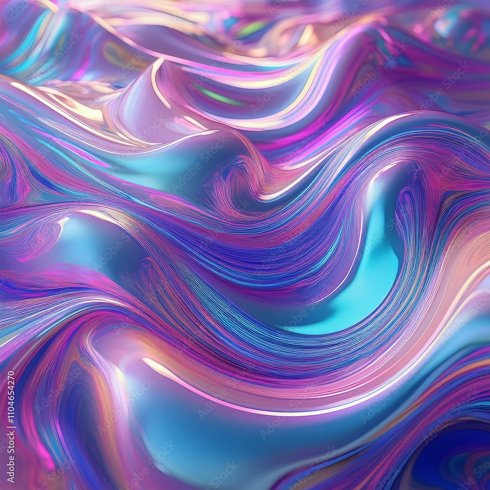 Liquid shapes abstract holographic 3D wavy background Liquid shapes abstract holographic 3D wavy background
