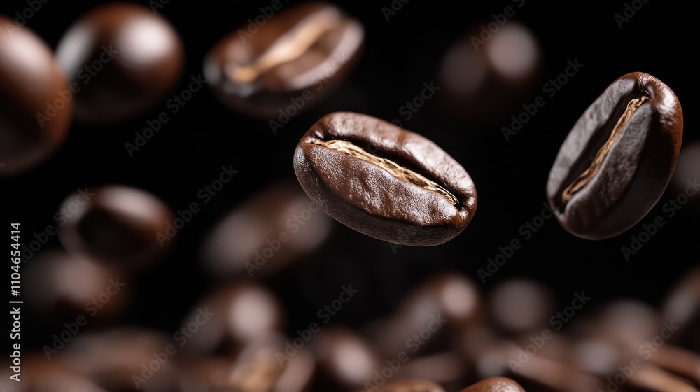Coffee Beans in Flight Coffee Beans in Flight