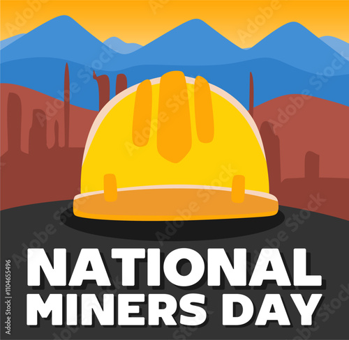 National miners day with mining tools