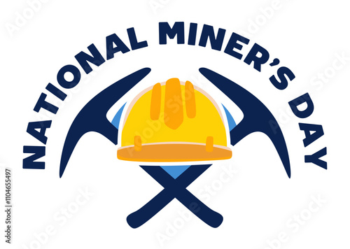 National miners day with mining tools