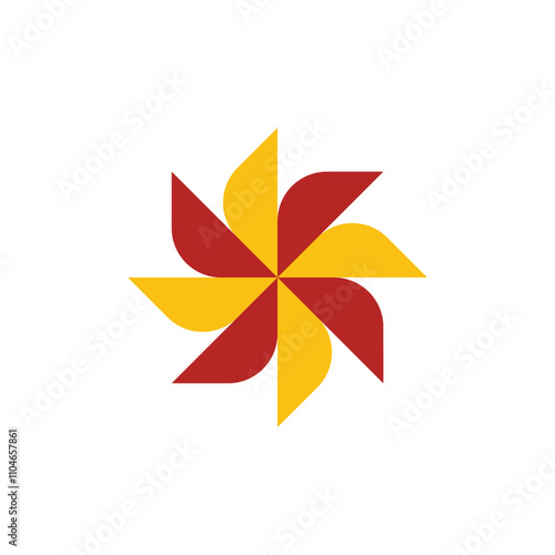 Logo or icon spin air paper unique design