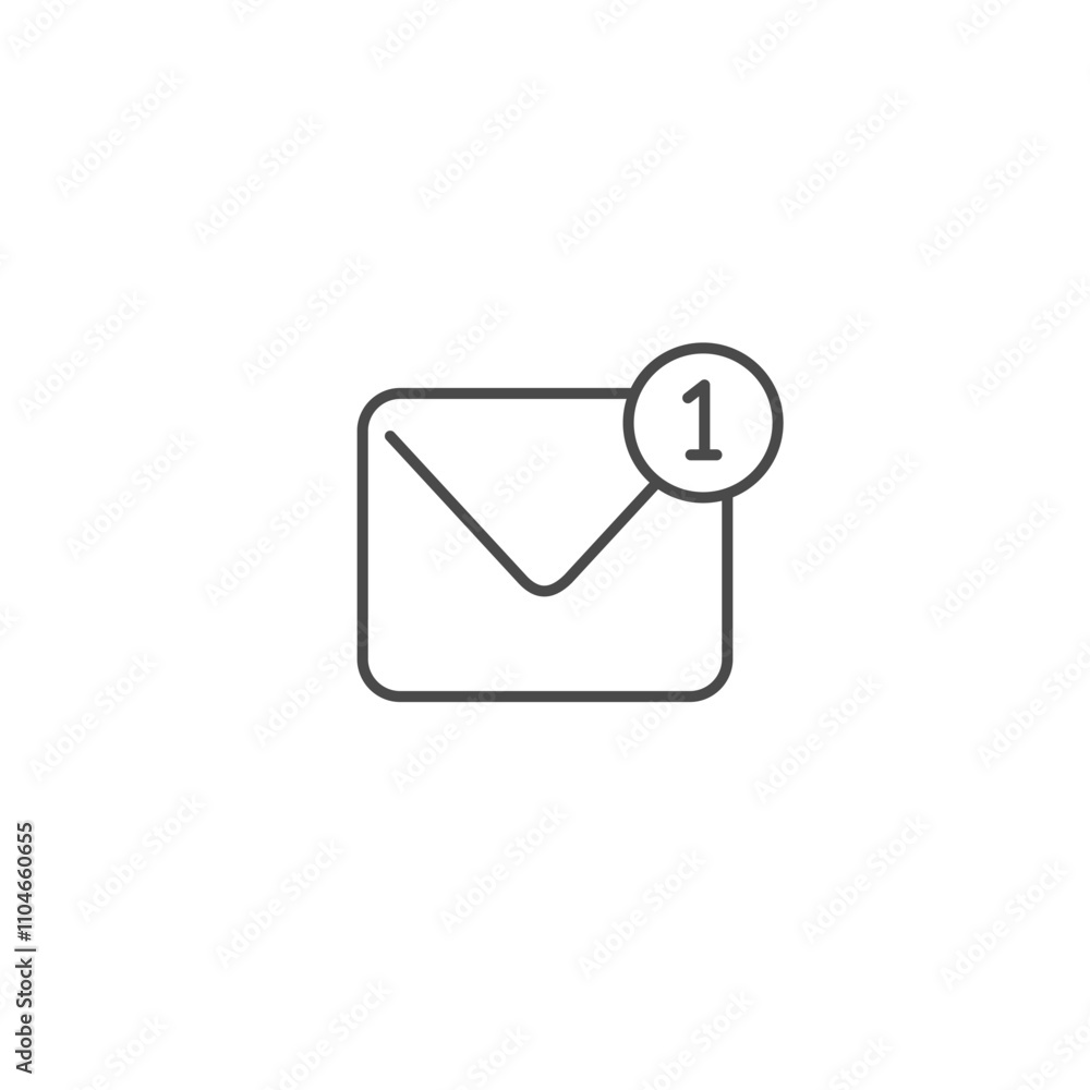 Email notification icon template vector illustration Email notification icon template vector illustration