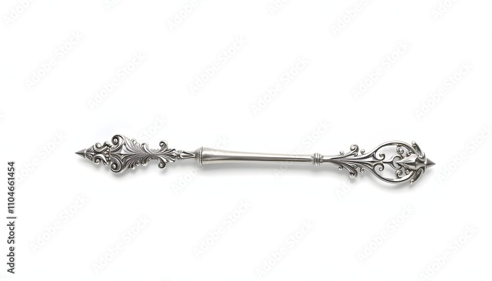 silver magic staff isolated on white background isolated with white highlights, png silver magic staff isolated on white background isolated with white highlights, png