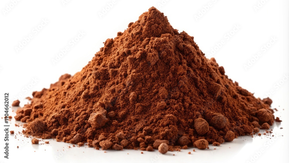 Cocoa Powder Isolated on White Background - High-Quality Portrait Photography for Food and Culinary Uses, Perfect for Recipes, Cooking Blogs, and Product Displays Cocoa Powder Isolated on White Background - High-Quality Portrait Photography for Food and Culinary Uses, Perfect for Recipes, Cooking Blogs, and Product Displays