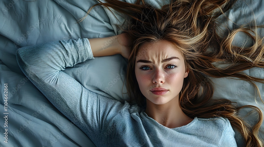 Emotional Portrait of a Woman on Bed Intimate Home Setting Photography Soft Lighting Close-Up Mood Exploration Emotional Portrait of a Woman on Bed Intimate Home Setting Photography Soft Lighting Close-Up Mood Exploration