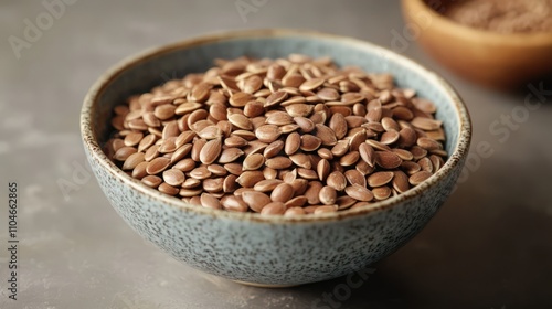 Bowl of seeds symbolizing plant-based protein sources photo