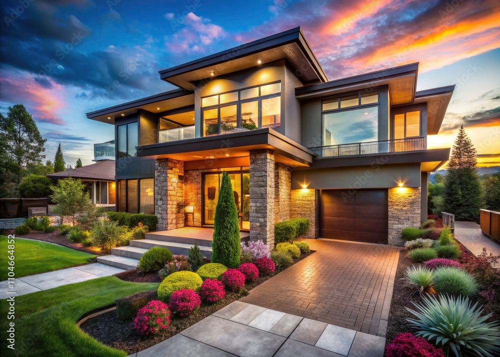 Dream House Paradise: Captivating Modern Home Exterior with Lush Landscaping, Inviting Entrance, and Stylish Architecture, Perfect for Luxury Living and Family Comfort Dream House Paradise: Captivating Modern Home Exterior with Lush Landscaping, Inviting Entrance, and Stylish Architecture, Perfect for Luxury Living and Family Comfort