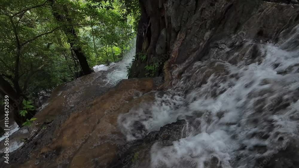 Khao lak waterfall limestone steps Khao lak waterfall limestone steps