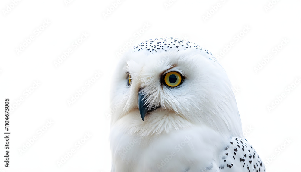 Obraz premium The white owl isolated with white highlights, png