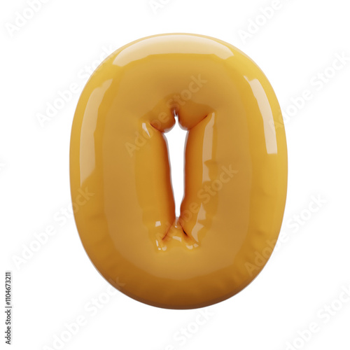 letter balloons alphabet realistic gold 3d rendering isolated on a transparent background
