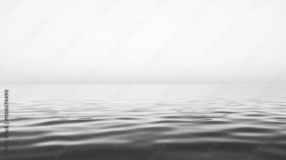 Naklejka premium calm water surface with soft waves and minimalistic background