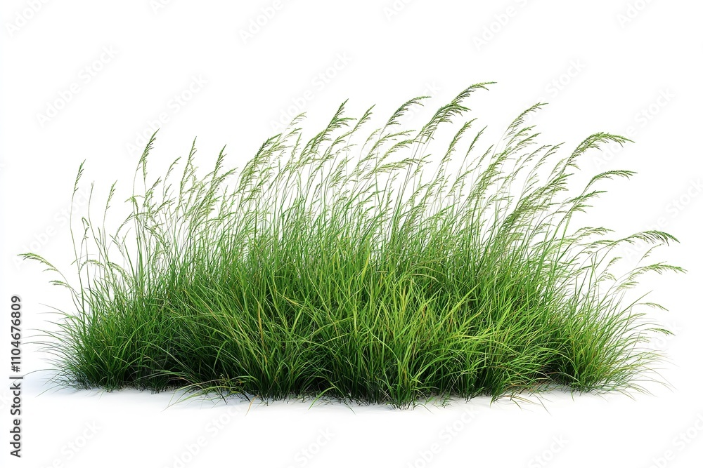 Excellent grade grass isolated on a white backdrop. Generative Ai Excellent grade grass isolated on a white backdrop. Generative Ai