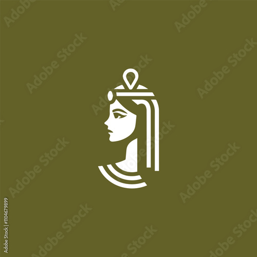 Cleopatra lady logo