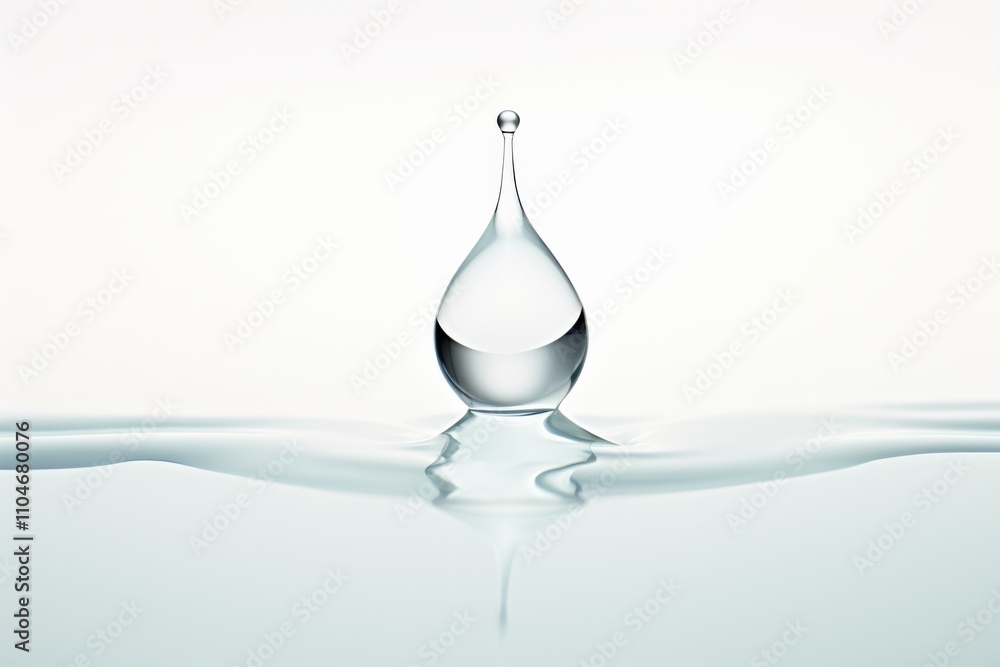 close-up of a water droplet creating ripples on the surface close-up of a water droplet creating ripples on the surface