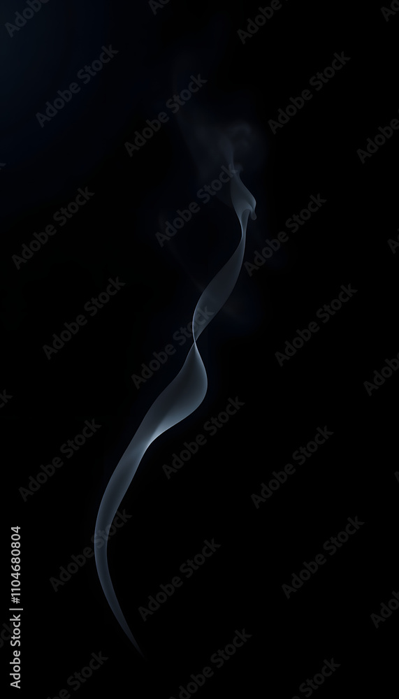 Tiny trail of smoke over dark background isolated with white highlights, png Tiny trail of smoke over dark background isolated with white highlights, png