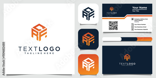 CRF logo design template vector illustration