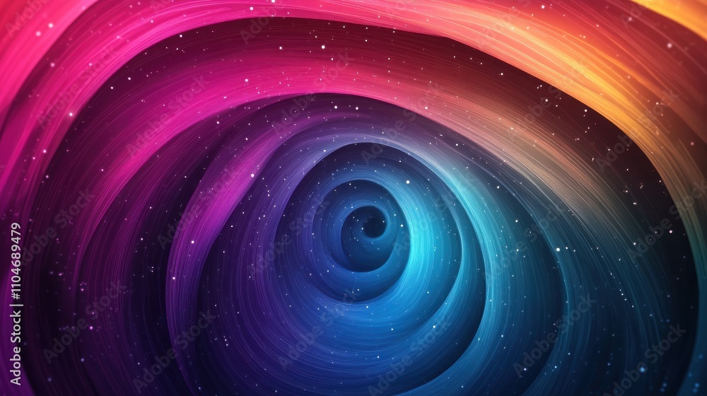 Vibrant Holographic Swirl with Stargazing Elements Vibrant Holographic Swirl with Stargazing Elements