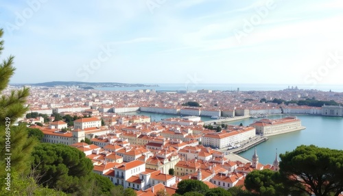 Wallpaper Mural Bright cityscape overlooking waterway Torontodigital.ca