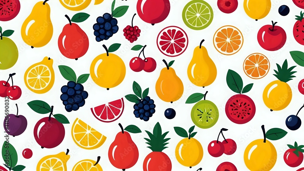 Obraz premium seamless background with fruits