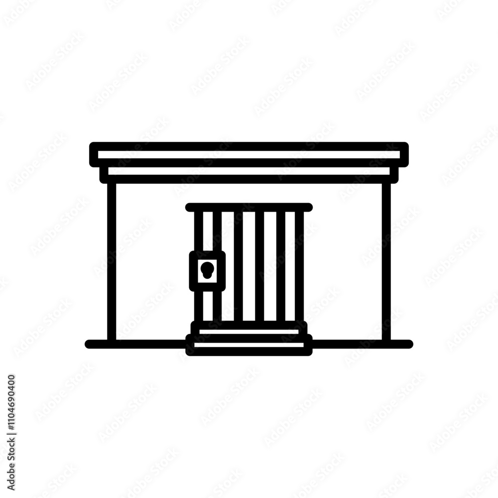 prison icon vector, line style icon prison icon vector, line style icon