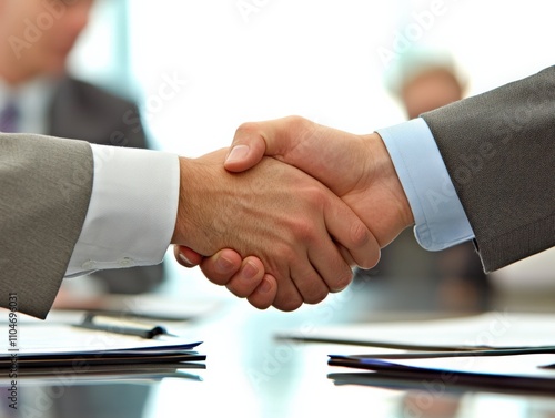 business handshake symbolizing partnership and agreement