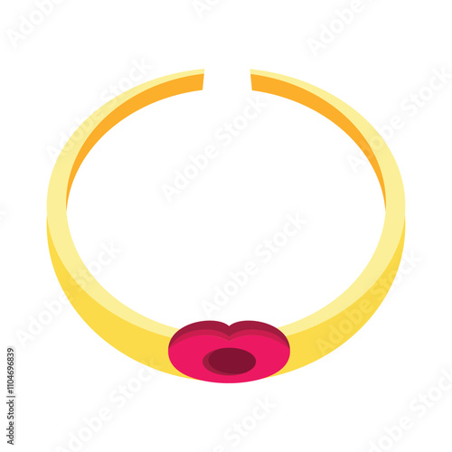 Gold Diamond Ring Vector Illustration