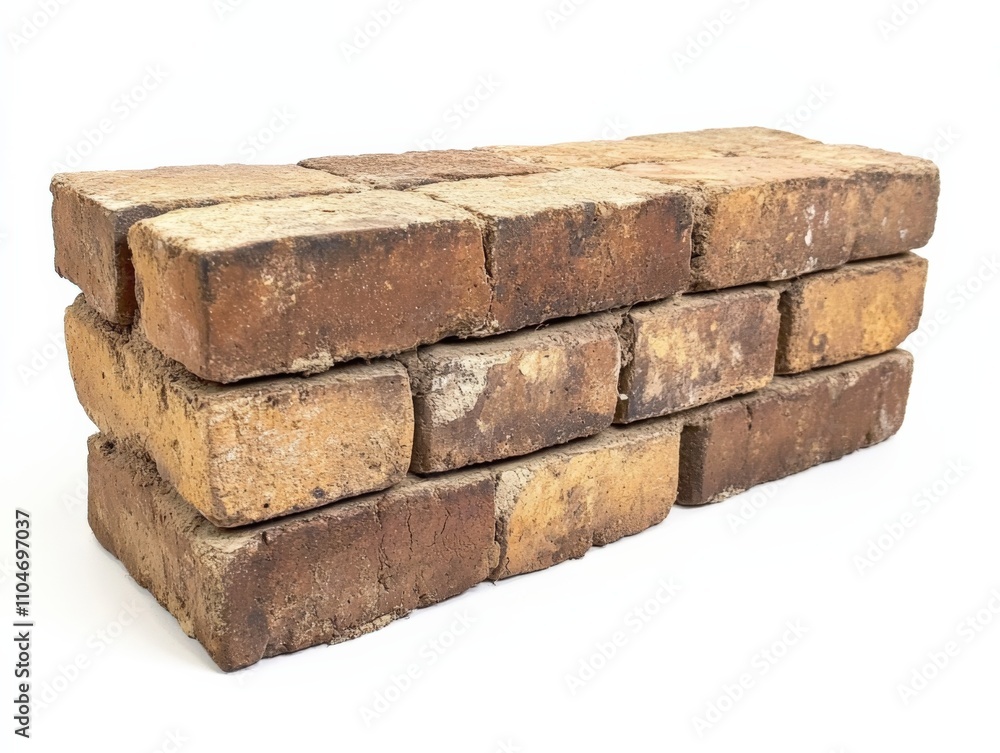 stack of rustic bricks suitable for construction and landscaping projects stack of rustic bricks suitable for construction and landscaping projects