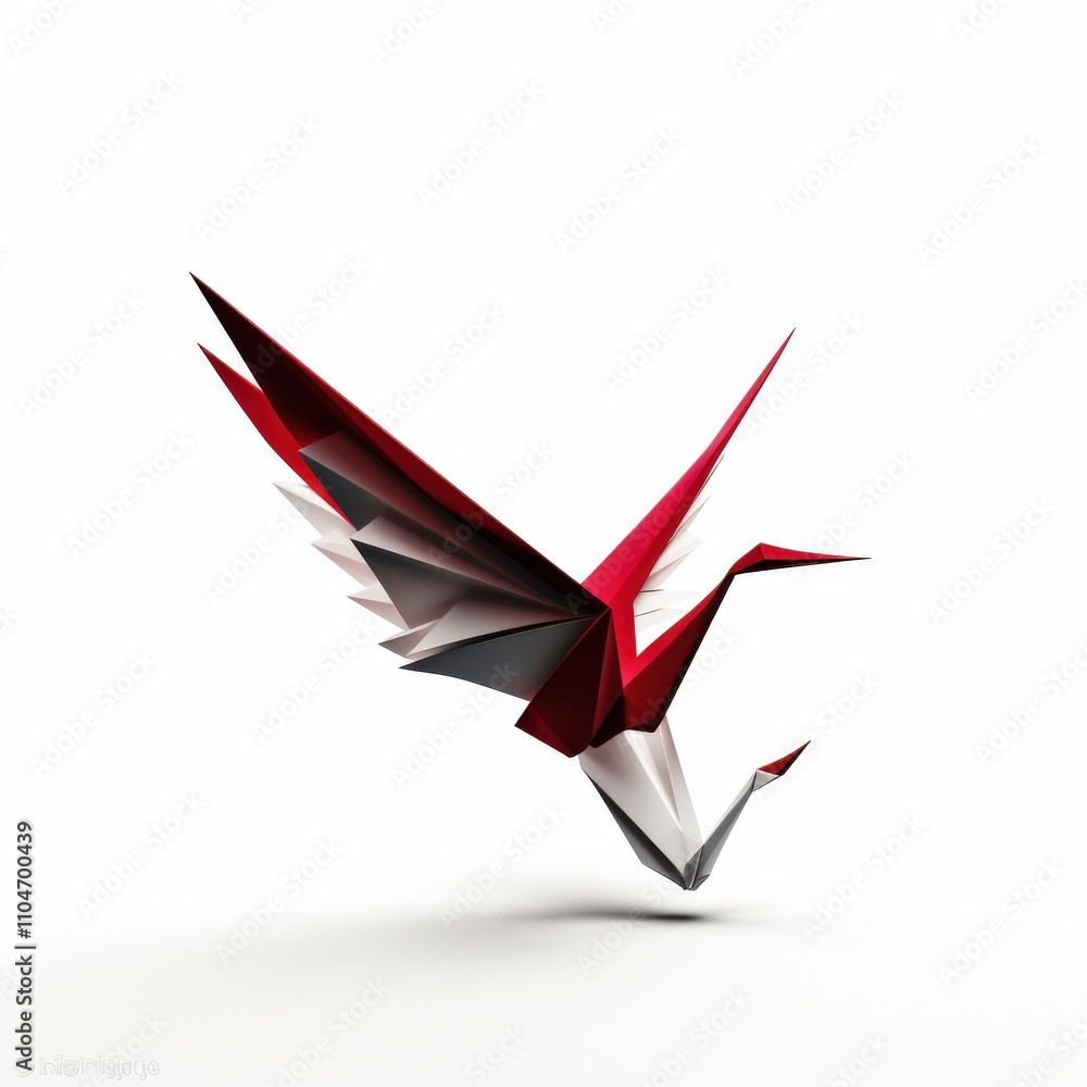 stylish origami bird in flight showcasing creativity and design stylish origami bird in flight showcasing creativity and design