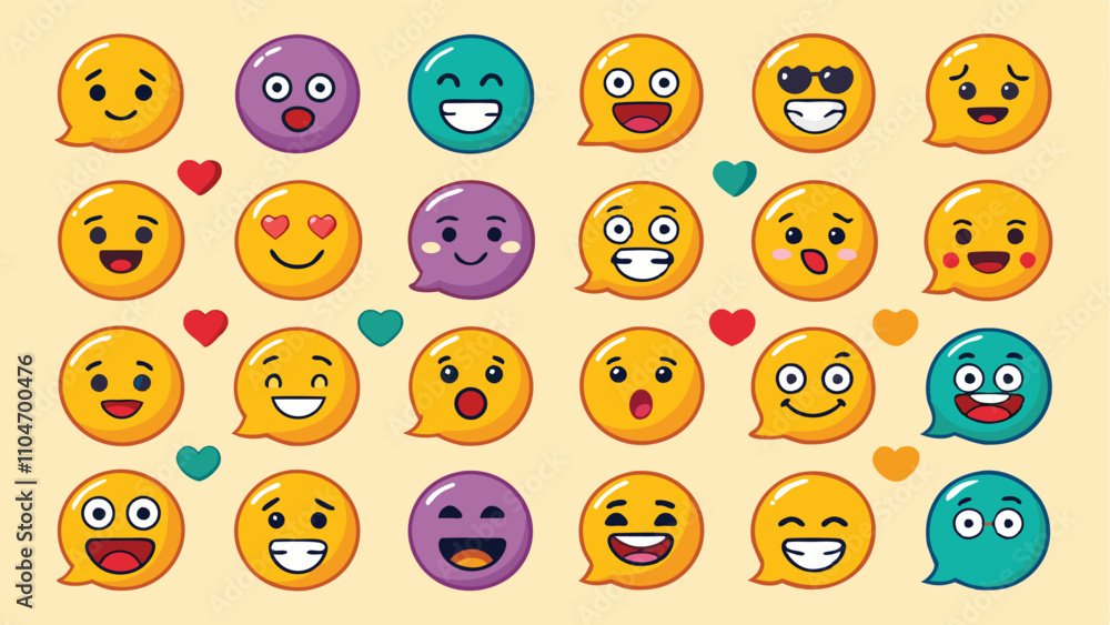 This image is a set of yellow cartoon emoticon faces showing various emotions like happy, sad, angry, and cheerful expressions This image is a set of yellow cartoon emoticon faces showing various emotions like happy, sad, angry, and cheerful expressions