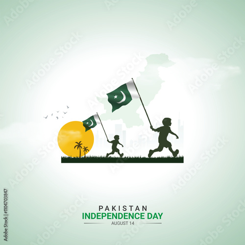 Pakistan Independence Day. Pakistan independence Day creative Design for social media post