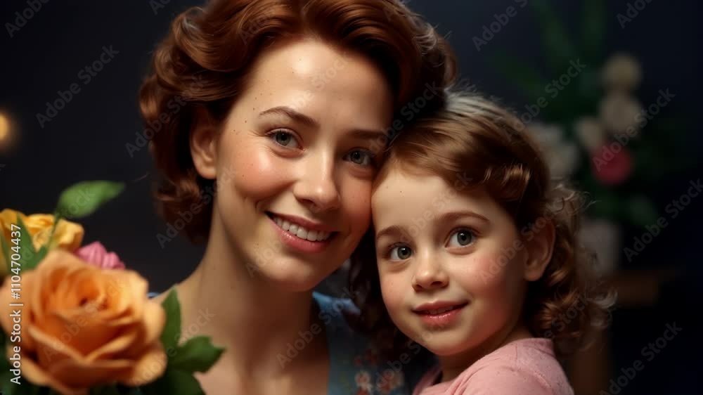 A mother and her child. Portrait. Mother's Day Concept. 08. A mother and her child. Portrait. Mother's Day Concept. 08.