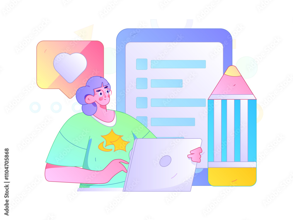 Invite friends to conduct questionnaire flat vector concept operation hand drawn illustration
Invite friends to conduct questionnaire flat vector concept operation hand drawn illustration
