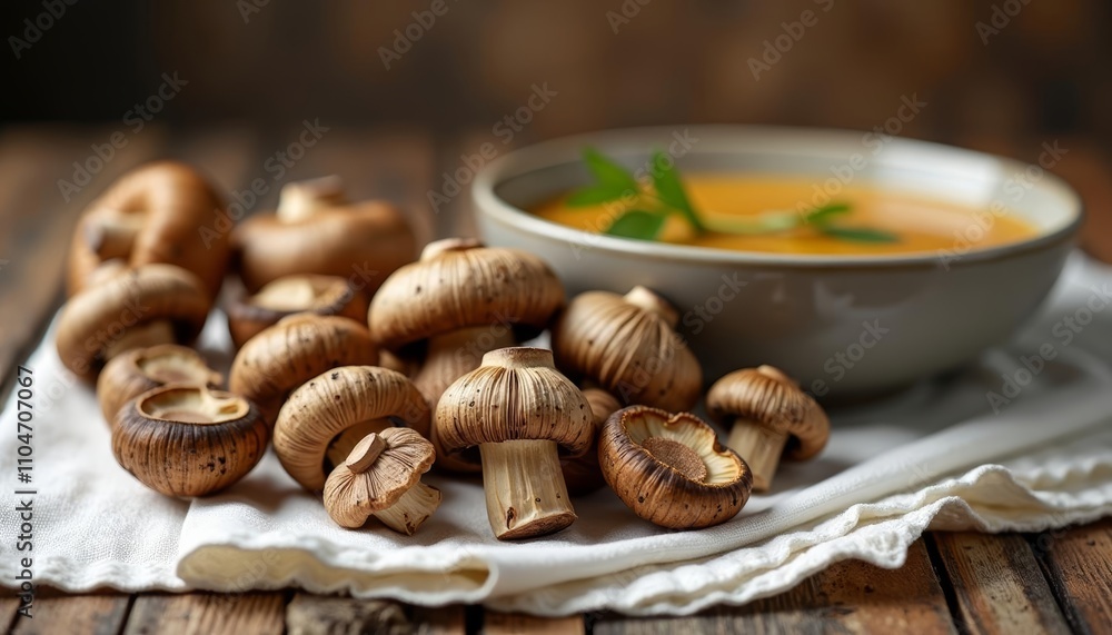 Deliciously rustic mushroom soup ready to warm your soul Deliciously rustic mushroom soup ready to warm your soul