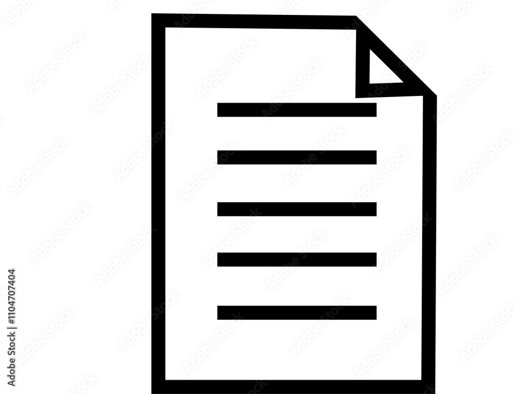 シンプルな書類のイラストアイコン シンプルな書類のイラストアイコン